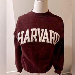 Vintage Harvard Champion Eco Authentic Terry Letter Maroon Sweatshirt Medium